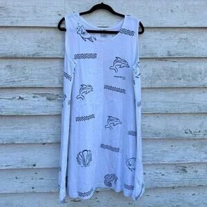 No Way Tshirt sleeve was 90s T-shirt, tank top dress, black and white vintage
